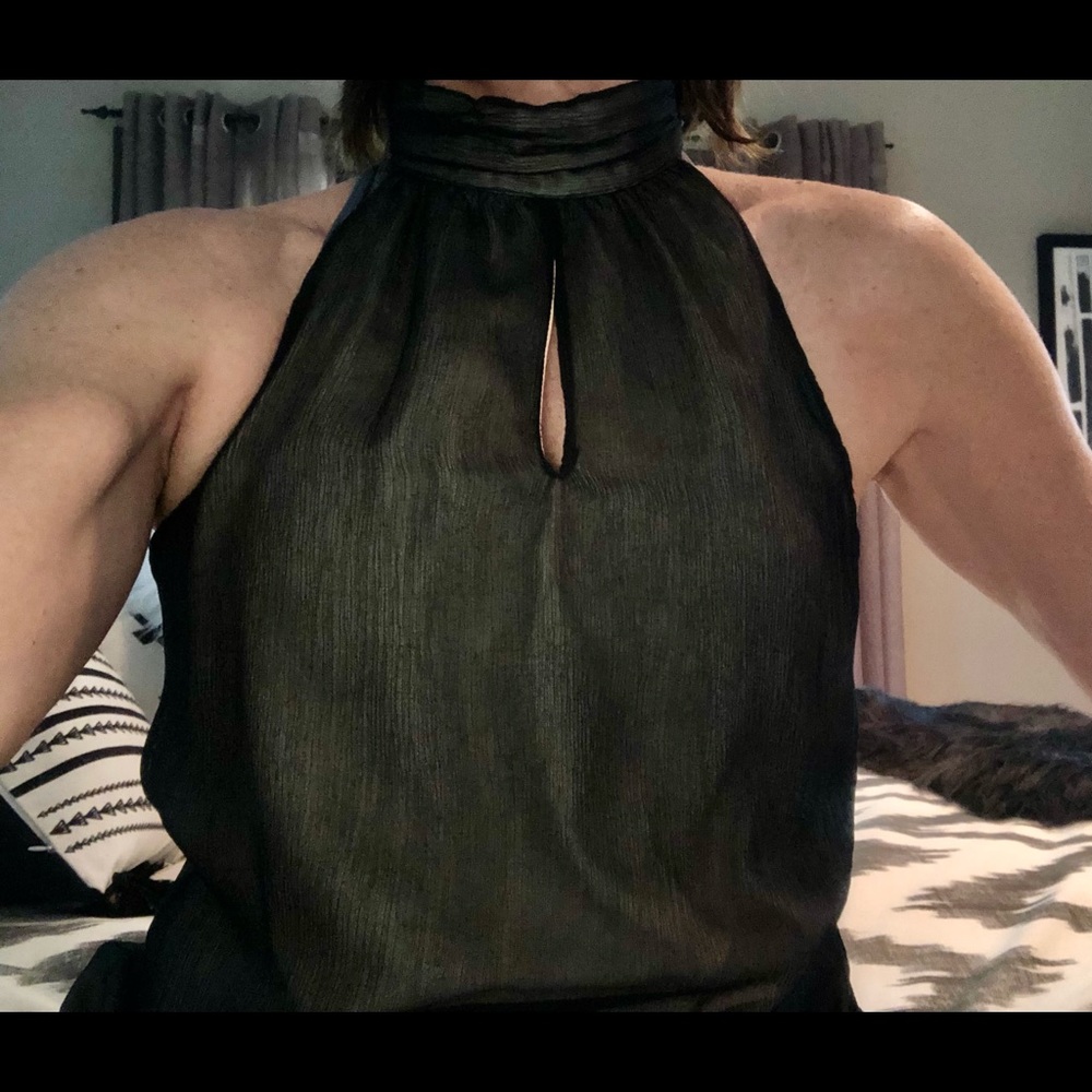 White House Black Market silk crepe top.